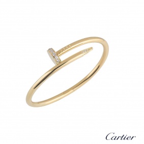 Cartier Yellow Gold Diamond Juste Un Clou Bracelet Size 15 B6048615 Cartier Yellow Gold Diamond Juste Un Clou Bracelet Size 15 B6048615